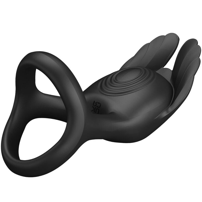 PRETTY LOVE - SILAS ANILLO VIBRADOR 7 VIBRACIONES SILICONA NEGRO PRETTY LOVE MALE