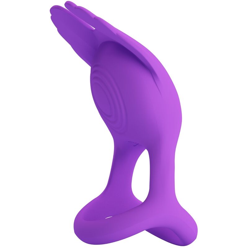 PRETTY LOVE - SILAS ANILLO VIBRADOR 7 VIBRACIONES SILICONA LILA PRETTY LOVE MALE