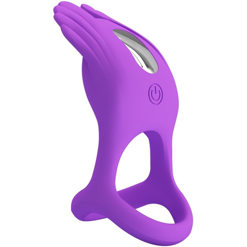 PRETTY LOVE - SILAS ANILLO VIBRADOR 7 VIBRACIONES SILICONA LILA PRETTY LOVE MALE
