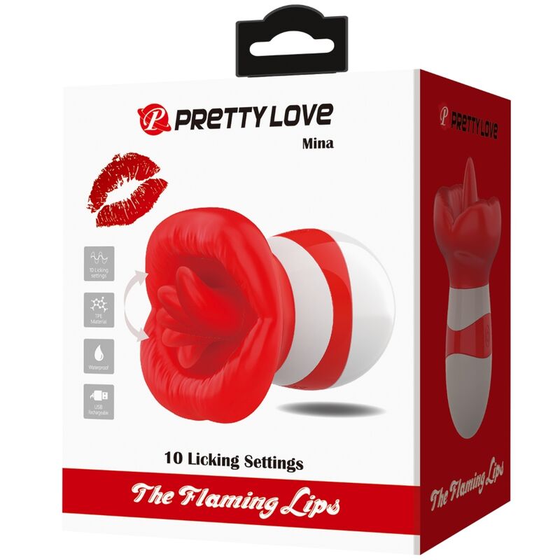 PRETTY LOVE - MINA ESTIMULADOR LENGUA ROJO CLARO PRETTY LOVE FLIRTATION