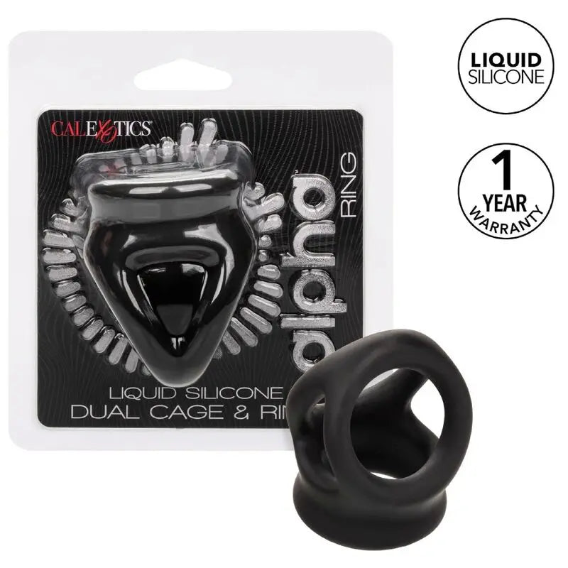 CALEXOTICS - ALPHA ANILLO DE JAULA DOBLE NEGRO CALEXOTICS