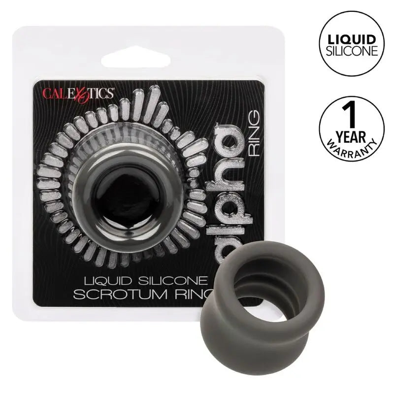 CALEXOTICS - ALPHA ANILLO EXTENSIÓN ESCROTO DOBLE NEGRO CALEXOTICS