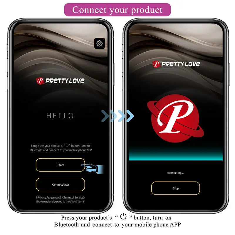 PRETTY LOVE - HECTOR VIBRADOR ELECTROSHOCK POR CONTROL POR APP LILA PRETTY LOVE HIGH GRADE