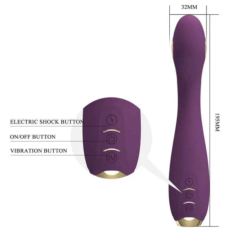 PRETTY LOVE - HECTOR VIBRADOR ELECTROSHOCK POR CONTROL POR APP LILA PRETTY LOVE HIGH GRADE