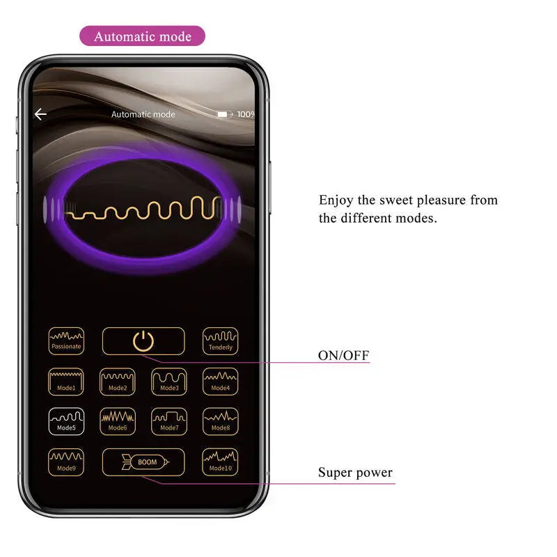 PRETTY LOVE - HECTOR VIBRADOR ELECTROSHOCK POR CONTROL POR APP LILA PRETTY LOVE HIGH GRADE