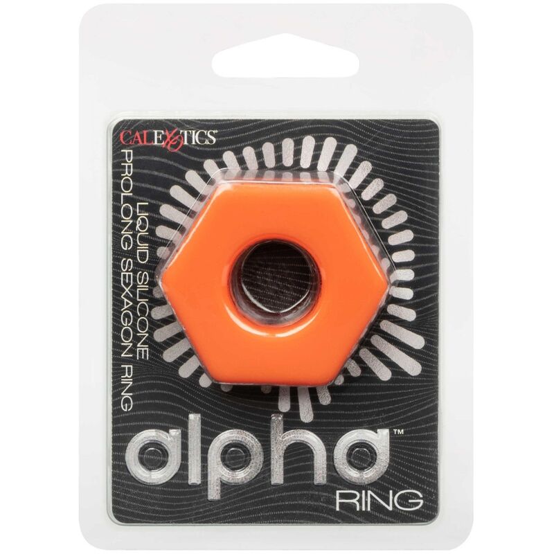 CALEXOTICS - ALPHA ANILLO PROLONG SEXGONO NARANJA CALEXOTICS