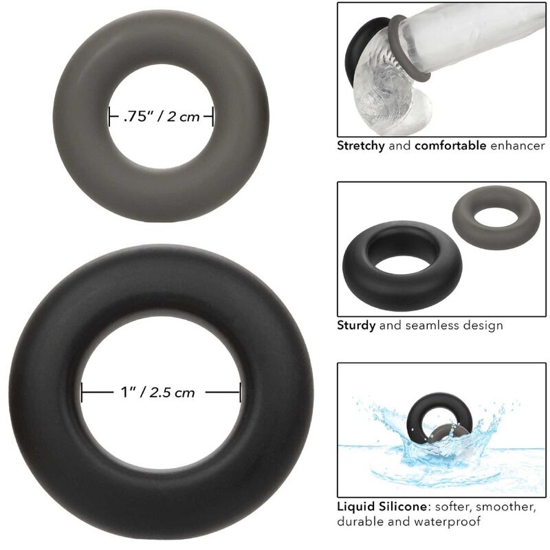 CALEXOTICS - ALPHA SET DE 2 ANILLOS PROLONG GRIS CALEXOTICS