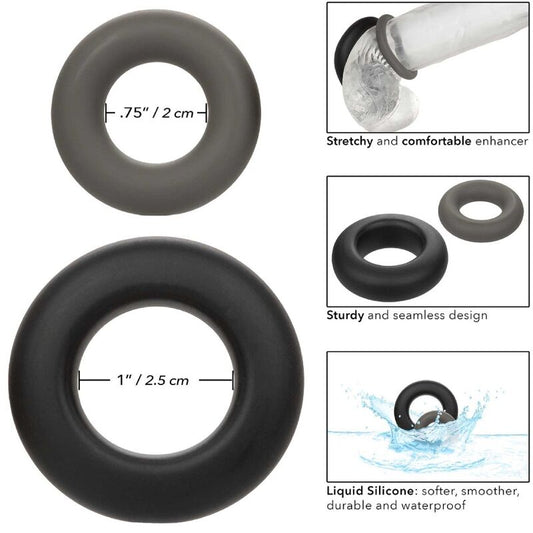 CALEXOTICS - ALPHA SET DE 2 ANILLOS PROLONG GRIS CALEXOTICS
