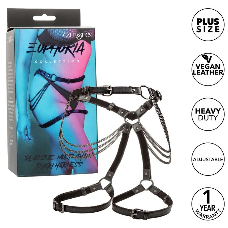 CALEXOTICS - EUPHORIA ARNÉS DE MUSLO CADENA TALLA GRANDE CALEXOTICS