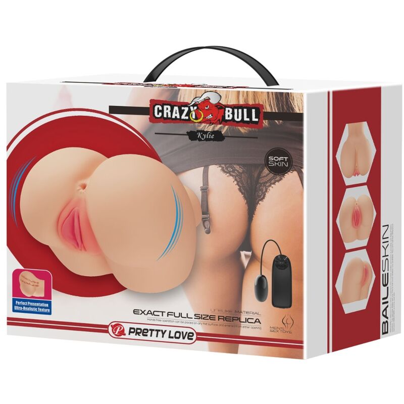 CRAZY BULL - VAGINA Y ANO REALISTICOS VIBRADOR KYLIE CRAZY BULL