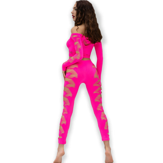 CHILIROSE - CR 4632 TOP & PANTALON FUCSIA S/L CHILIROSE SETS