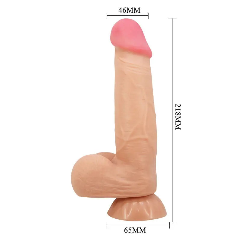 PRETTY LOVE - SLIDING SKIN SERIES DILDO REALÍSTICO CON VENTOSA PIEL DESLIZANTE 21.8 CM PRETTY LOVE HIGH GRADE