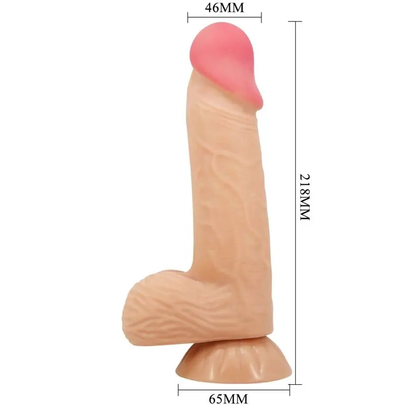 PRETTY LOVE - SLIDING SKIN SERIES DILDO REALÍSTICO CON VENTOSA PIEL DESLIZANTE 20.6 CM PRETTY LOVE HIGH GRADE