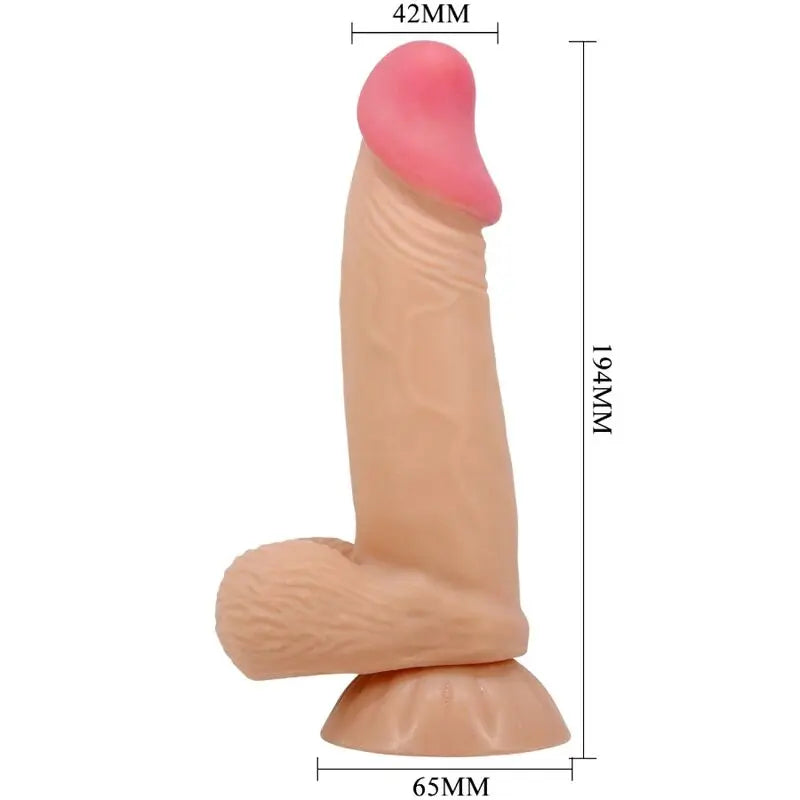 PRETTY LOVE - SLIDING SKIN SERIES DILDO REALÍSTICO CON VENTOSA PIEL DESLIZANTE 19.4 CM PRETTY LOVE HIGH GRADE