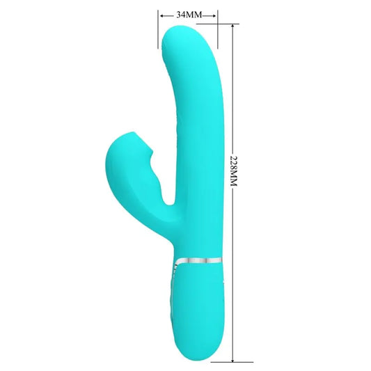 PRETTY LOVE - PERLITA VIBRADOR PUNTO G 3 EN 1 MULTIFUNCIÓN VERDE AGUA PRETTY LOVE FLIRTATION