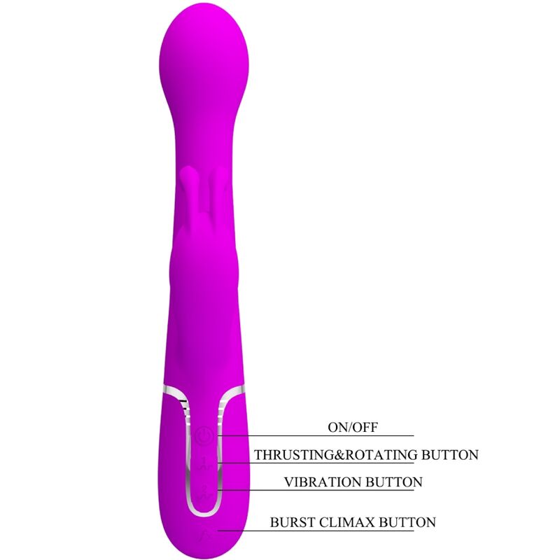 PRETTY LOVE - DEJON VIBRADOR RABBIT 3 EN 1 MULTIFUNCIÓN VIOLETA PRETTY LOVE FLIRTATION