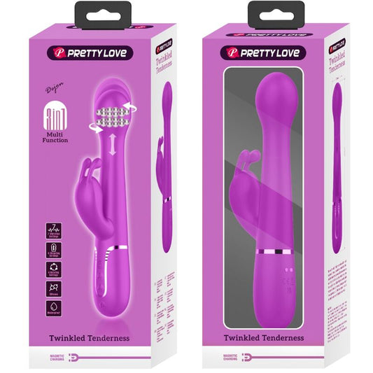 PRETTY LOVE - DEJON VIBRADOR RABBIT 3 EN 1 MULTIFUNCIÓN VIOLETA PRETTY LOVE FLIRTATION