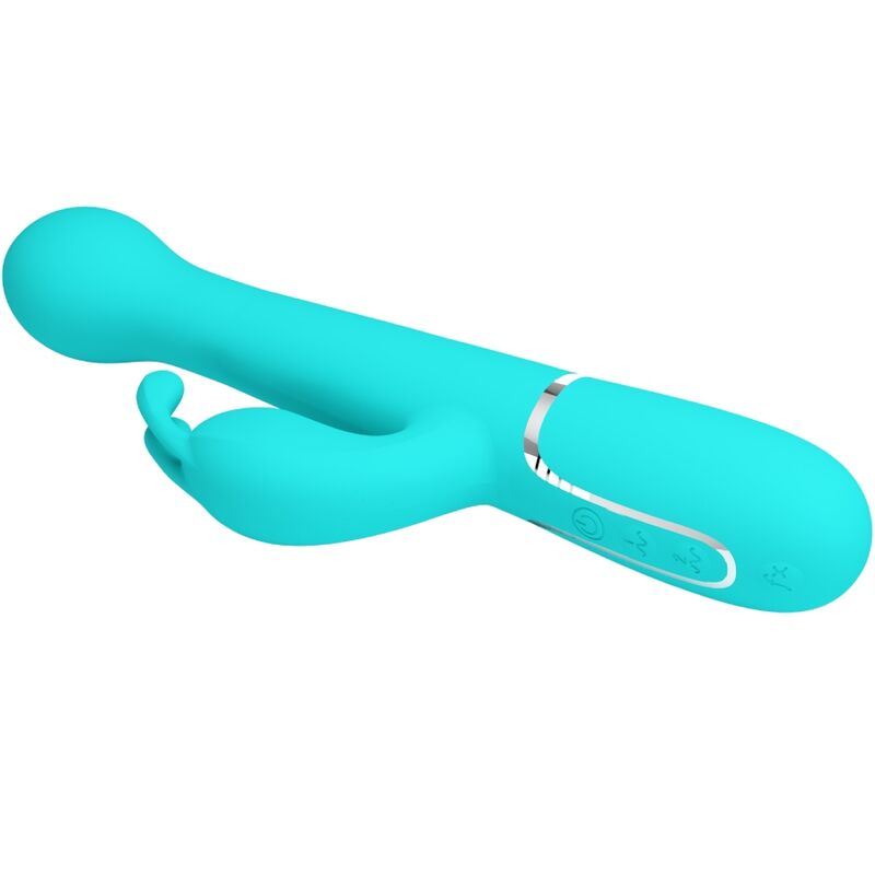 PRETTY LOVE - DEJON VIBRADOR RABBIT 3 EN 1 MULTIFUNCIÓN VERDE AGUA PRETTY LOVE FLIRTATION