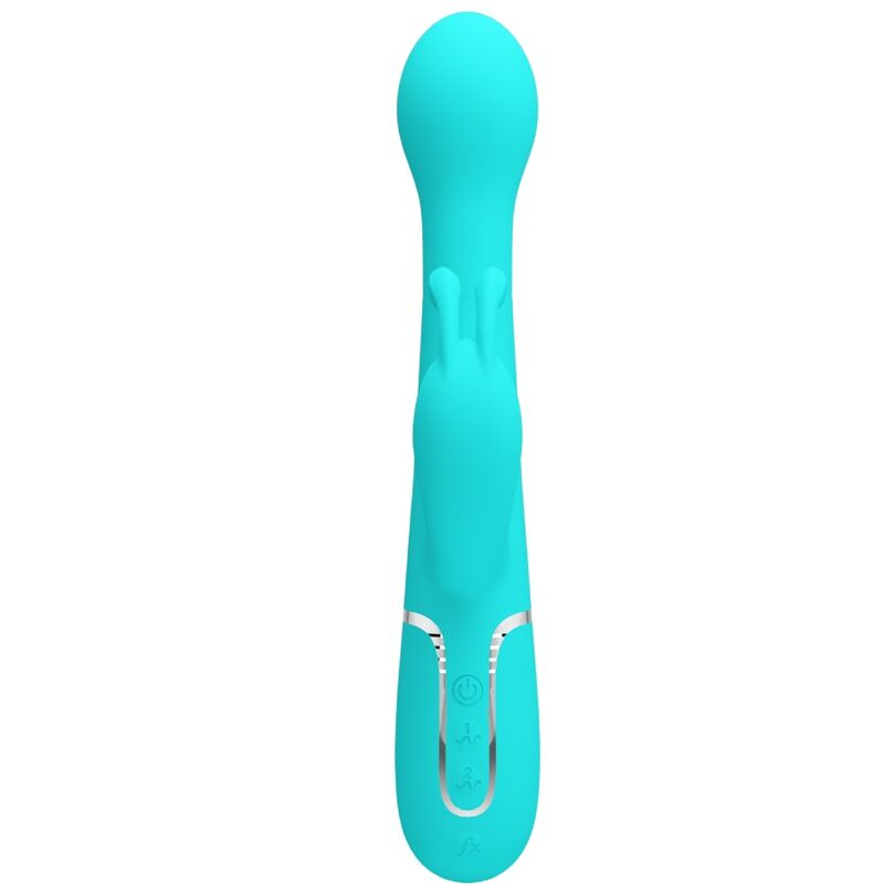 PRETTY LOVE - DEJON VIBRADOR RABBIT 3 EN 1 MULTIFUNCIÓN VERDE AGUA PRETTY LOVE FLIRTATION