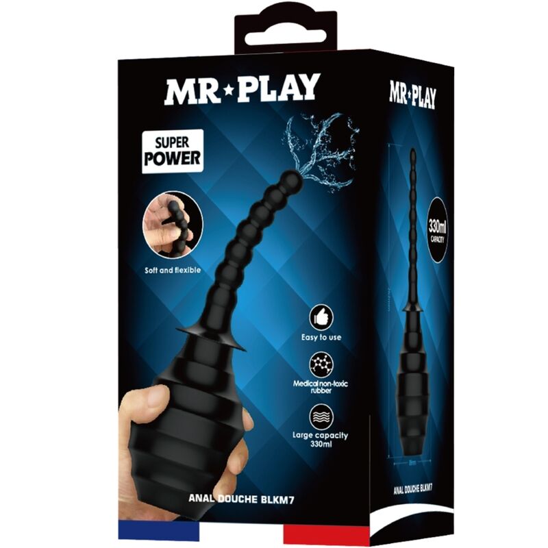MR PLAY - DUCHA ANAL BLKM7 SUPER POWER NEGRO MR PLAY