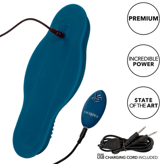 CALEXOTICS - RIDER MASAJEADOR DOBLE MOTOR CONTROL REMOTO AZUL CALEXOTICS