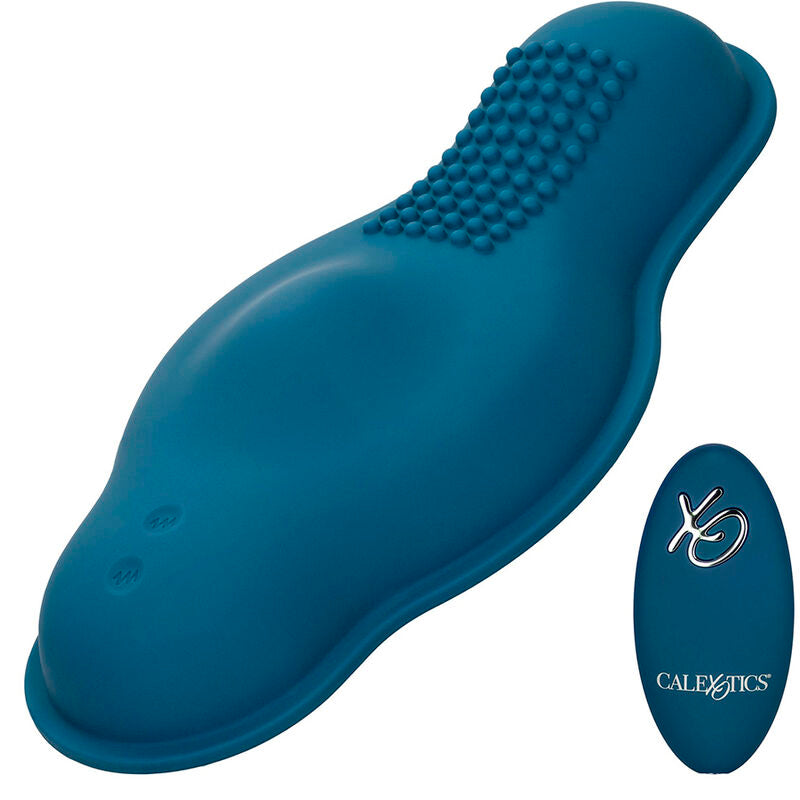 CALEXOTICS - RIDER MASAJEADOR DOBLE MOTOR CONTROL REMOTO AZUL CALEXOTICS
