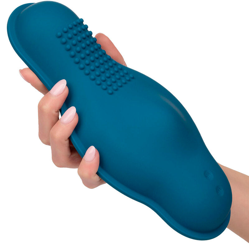 CALEXOTICS - RIDER MASAJEADOR DOBLE MOTOR CONTROL REMOTO AZUL CALEXOTICS