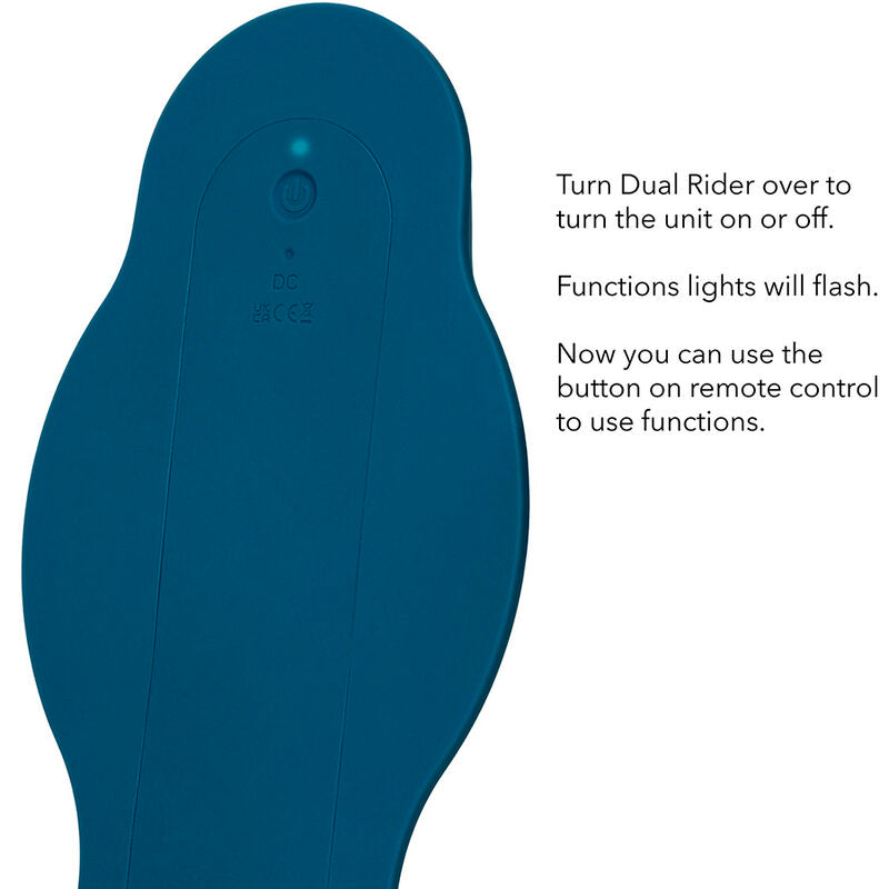 CALEXOTICS - RIDER MASAJEADOR DOBLE MOTOR CONTROL REMOTO AZUL CALEXOTICS
