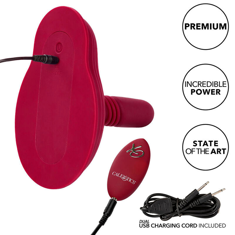 CALEXOTICS - RIDER MASAJEADOR DOBLE MOTOR CONTROL REMOTO ROJO CALEXOTICS