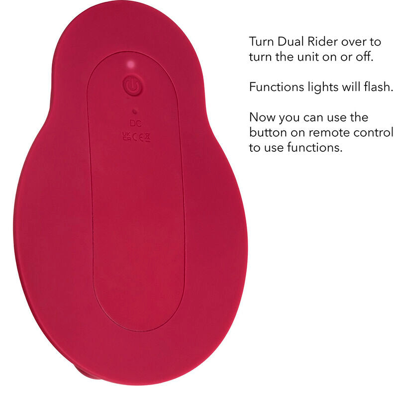 CALEXOTICS - RIDER MASAJEADOR DOBLE MOTOR CONTROL REMOTO ROJO CALEXOTICS