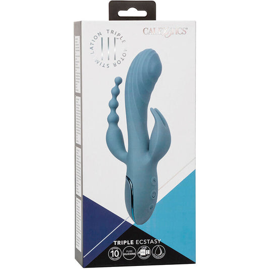 CALEXOTICS - VIBRADOR TRIPLE ÉXTASIS GRIS CALEXOTICS