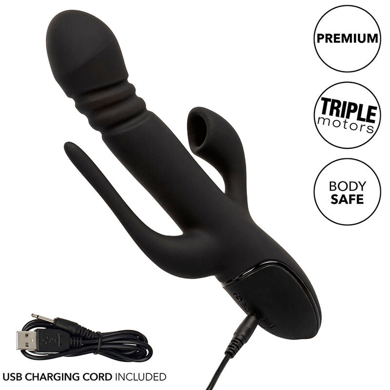 CALEXOTICS - VIBRADOR TRIPLE EUPHORIA NEGRO CALEXOTICS