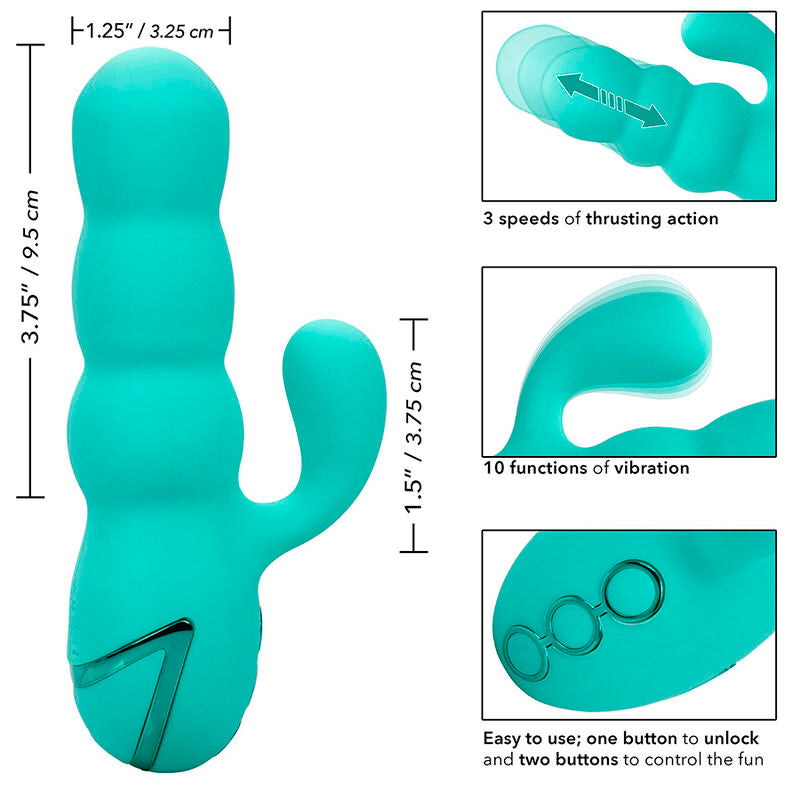 CALEXOTICS - DEL MAR DIVA VIBRADOR RABBIT VERDE AGUA BY CALIFORNIA DREAMING CALEXOTICS