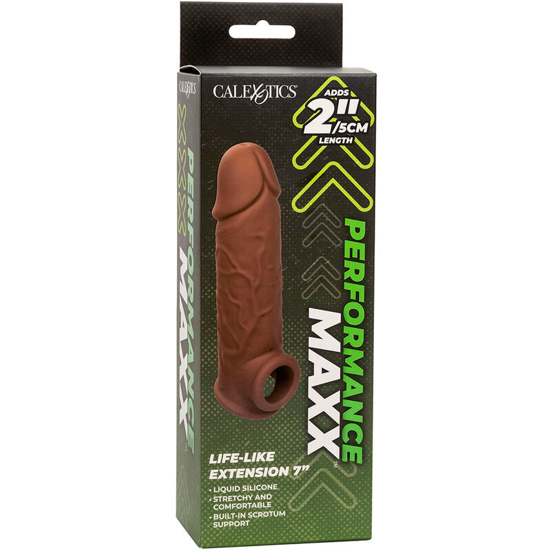 CALEXOTICS - PERFORMANCE MAXX EXTENSIÓN REALISTA 7 PIEL MORENO CALEXOTICS