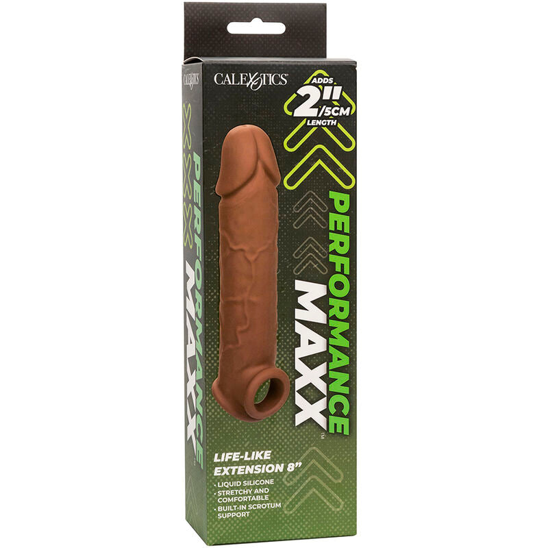 CALEXOTICS - PERFORMANCE MAXX EXTENSIÓN REALISTA 8 PIEL MORENO CALEXOTICS