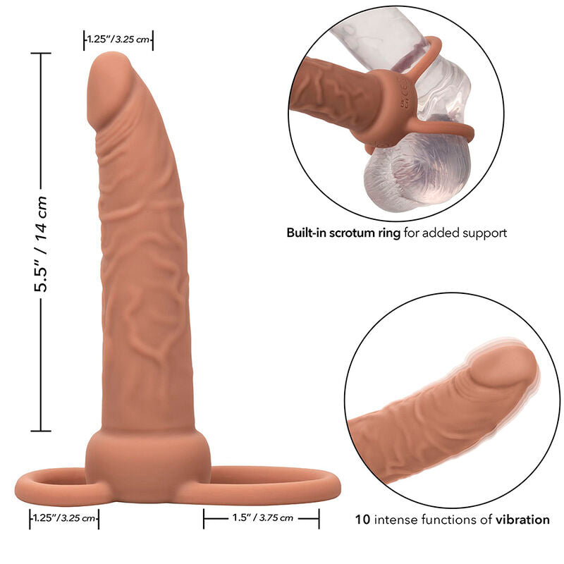 CALEXOTICS - PERFORMANCE MAXX DOBLE PENETRADOR RECARGABLE PIEL MORENO CALEXOTICS