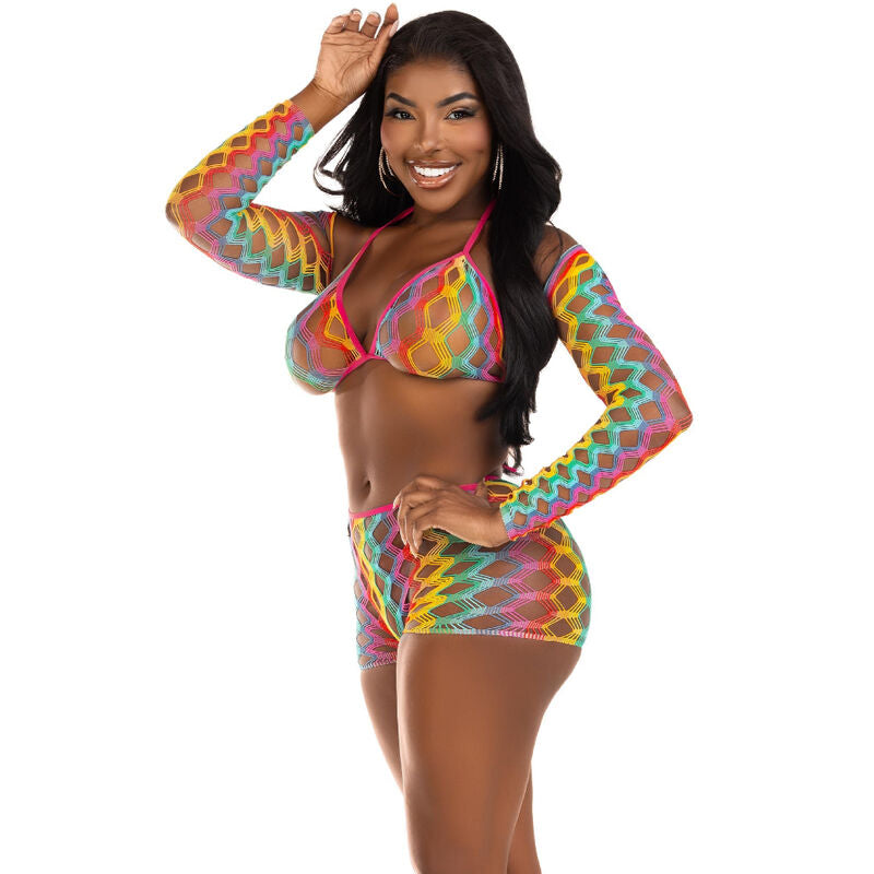 LEG AVENUE - SET TRES PIEZAS MULTICOLOR LEG AVENUE SETS
