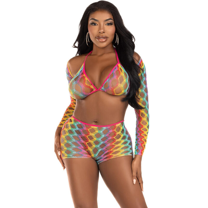 LEG AVENUE - SET TRES PIEZAS MULTICOLOR LEG AVENUE SETS