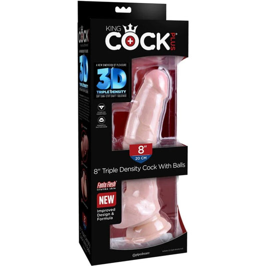 KING COCK - DILDO TRIPLE DENSIDAD 18.4 CM KING COCK PLUS