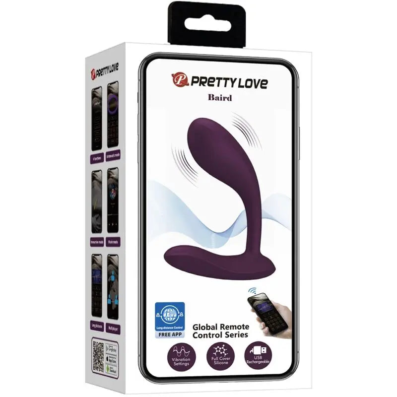 PRETTY LOVE - BAIRD G-SPOT 12 VIBRACIONES RECARGABLE LILA APP PRETTY LOVE FLIRTATION