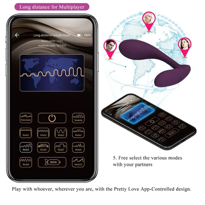 PRETTY LOVE - BAIRD G-SPOT 12 VIBRACIONES RECARGABLE LILA APP PRETTY LOVE FLIRTATION