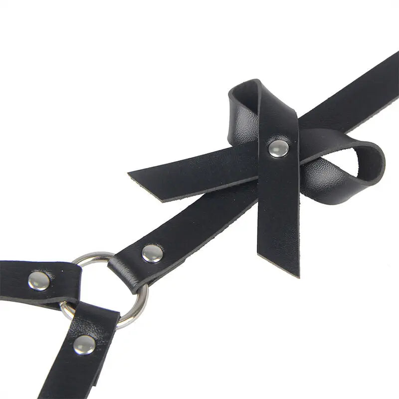 SUBBLIME - ARNÉS CINTURA Y PIERNAS CUERO NEGRO TALLA ÚNICA SUBBLIME FETISH