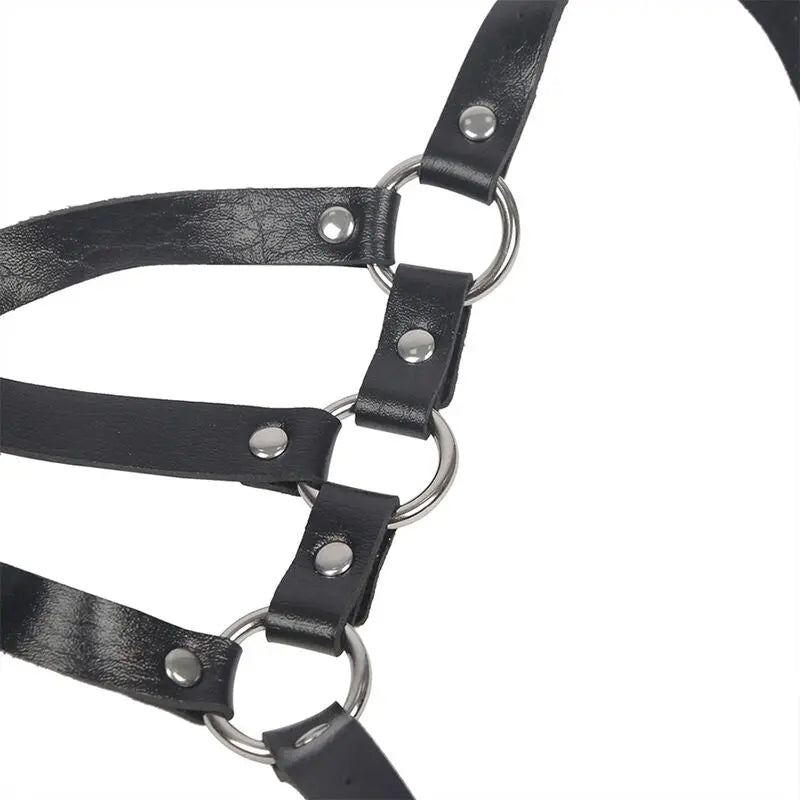 SUBBLIME - ARNÉS DE CUERPO CORREAS AJUSTABLE CUERO NEGRO TALLA ÚNICA SUBBLIME FETISH