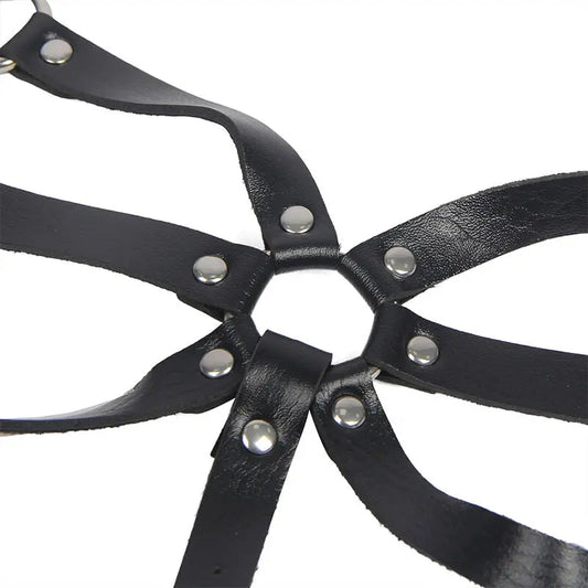 SUBBLIME - ARNÉS DE CUERPO CORREAS AJUSTABLE CUERO NEGRO TALLA ÚNICA SUBBLIME FETISH
