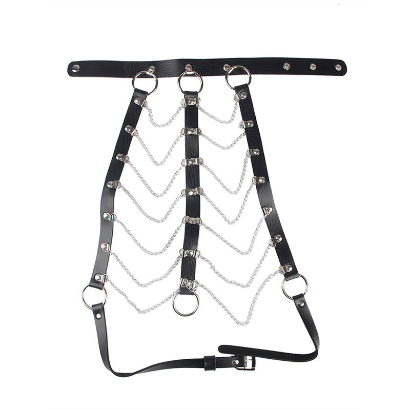 SUBBLIME - ARNÉS DE PECHO CADENAS CUERO NEGRO TALLA ÚNICA SUBBLIME FETISH