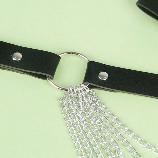SUBBLIME - CINTURON DE CADENAS CUERO NEGRO TALLA ÚNICA SUBBLIME FETISH