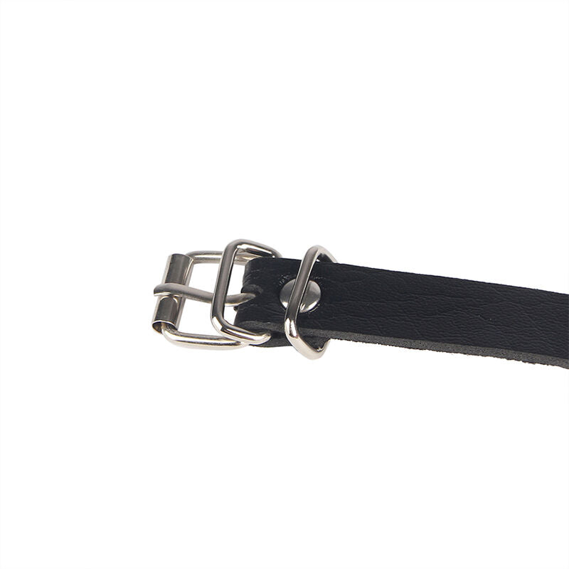 SUBBLIME - CINTURON DE CADENAS ANILLAS CUERO NEGRO TALLA ÚNICA SUBBLIME FETISH