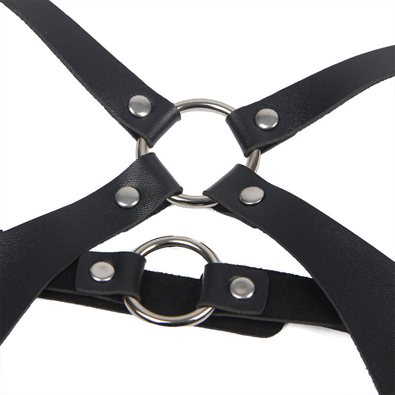 SUBBLIME - ARNÉS CUERPO ENTERO CON HEBILLAS CUERO NEGRO TALLA ÚNICA SUBBLIME FETISH