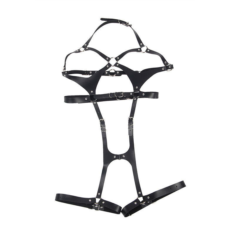SUBBLIME - ARNÉS CUERPO ENTERO CON HEBILLAS CUERO NEGRO TALLA ÚNICA SUBBLIME FETISH