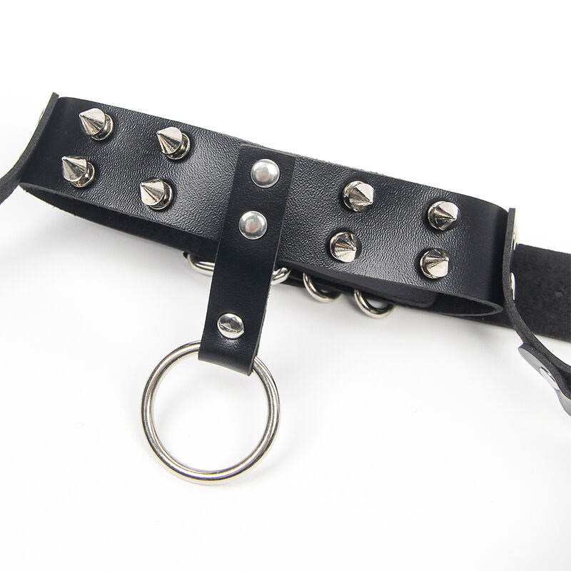 SUBBLIME - ARNÉS SUJETADOR Y COLLAR CON CADENAS TALLA ÚNICA SUBBLIME FETISH